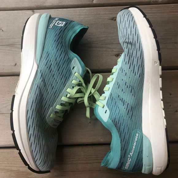 Women's 8.5 Salomon Sonic 3 Accelerate Running Shoes Racing Runners Sneakers - Picture 4 of 14